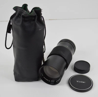 Vivitar 200mm 1:3.5 Auto Telephoto Lens For Canon FD Mount w/ Caps & Case - Image 1 of 4
