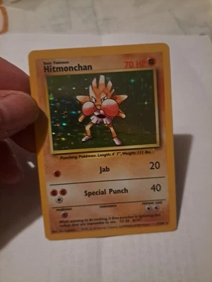 Pokemon Hitmonchan Holo Trading Card 70 HP Base Set - Image 1 of 4