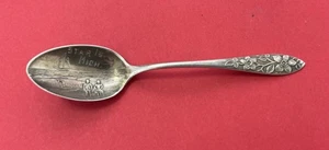 “Star Is Michigan” Sterling Silver 4.3g 3.5” Souvenir Spoon - Picture 1 of 9