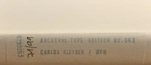 Supersense Archival Tape Edition No.2 CARLOS KLEIBER Mastercut LP # 71 / 99 New - Picture 1 of 2