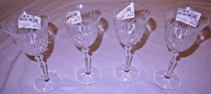 Brandneu mit Etikett Menge 4 Gorham Kristall Palisander Weinkelch Glas 7 7/8" - Bild 1 von 5
