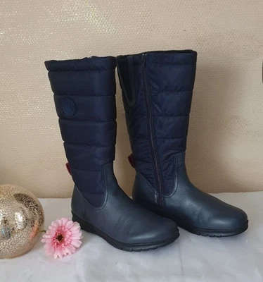 VITAFORM Damen Leder Stiefel Winterstiefel Nappaleder Texmembran blau Gr. 40 NEU