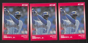 1989 STAR GRIFFEY SEATTLE PROMO CARD RED (3 COPIES) - Picture 1 of 2