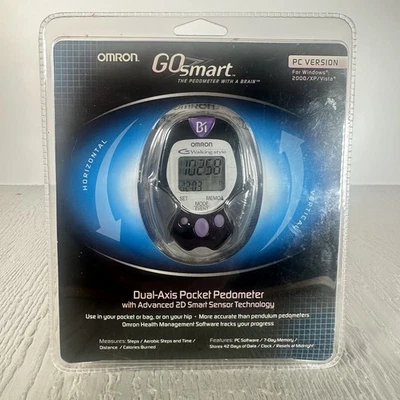 Omron GOsmart HJ-112 Dual-Axis Pedometer New/Sealed 2D SmartSensor Steps, Calori - Image 1 of 4