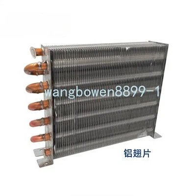 New Copper tube aluminum fin heat exchanger condenser radiator Shellless 1pc - Image 1 of 4