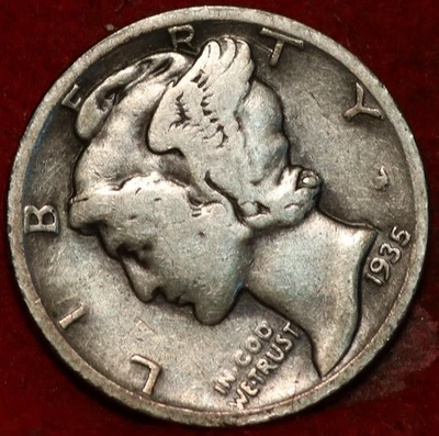 1935-D Denver Mint Silver Mercury Dime - Image 1 of 2