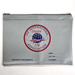 The International Cessna 170 Association Aircraft Document Zipper Bag Pouch NEW - Picture 1 of 4