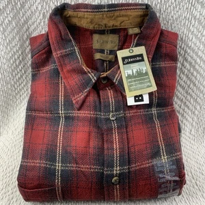 Vintage Neu mit Etikett St. Johns Bay Herren 3X Flanellhemd Brawny schwer rot Tartan kariert - Bild 1 von 8