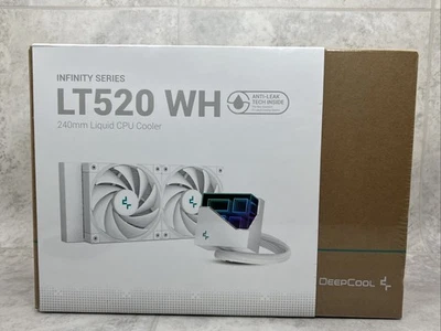 BRAND NEW DeepCool LT520 Fan LT520 Liquid CPU cooler 240mm Radiator White - Image 1 of 4