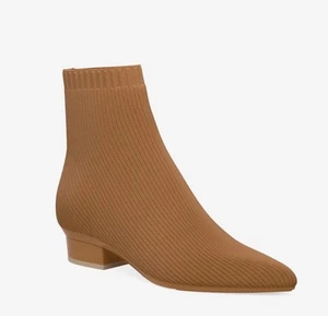 SOLD-Pashion Footwear Convertible Heels Size 8.5 Whiskey Knit Booties- No heels - Picture 1 of 7