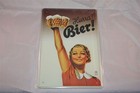 HURRA BIER ! Blechschild 20x30 cm Schild Beer Kneipe Bar Sign Blechschilder 