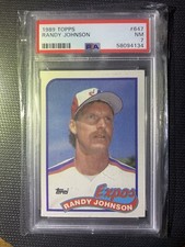 Randy Johnson Rookie Card 1989 Topps #647 PSA 7
