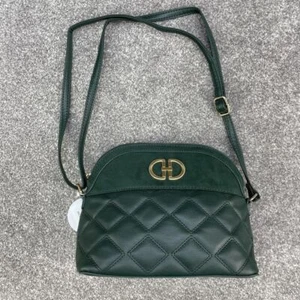 NEU LOOK GRÜNE HANDTASCHE WILDLEDER GESTEPPT KUNSTLEDER GOLD SCHULTERTASCHE BRANDNEU MIT ETIKETT - Bild 1 von 5