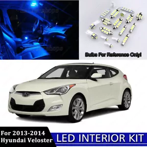 Bright Blue 11pcs Interior LED Light Kit for 2013-2014 Hyundai Veloster - Picture 1 of 8
