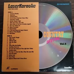 PIONEER Vintage Karaoke Laser Disc Music Vol 5 Video Sing Country - Picture 1 of 7