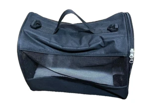 Pet Carrier Soft Sided Vented Black Small Animal 9 x 9.5 x 14 Airline Carry On - Picture 1 of 8