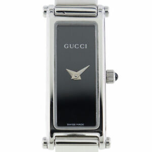 GUCCI 1500L Watches Stainless Steel Quartz Analog display Women blackDial
