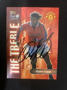 Ryan Giggs Manchester United Wales 2000 Futera Treble Autograph Auto Signed - Picture 1 of 4