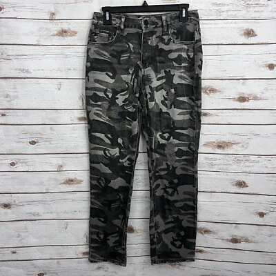 Pantalones de mezclilla Kancan camuflados tiro alto Benji Boyfriend talla 26 5 Foto 1 de 4