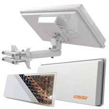 Selfsat H30D2+ Flachantenne Digital mit Fensterhalterung HD Twin Sat Anlage 4K