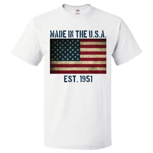 74th Birthday Gift For 74 Year Old Made In USA 1951 Shirt - Picture 1 of 1