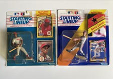 1990 1992 Starting Lineup Eric Davis & David Justice Reds Braves Cards Poster