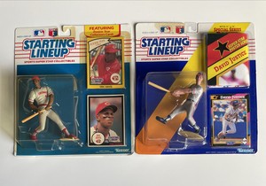 1990 1992 Starting Lineup Eric Davis & David Justice Reds Braves Cards Poster