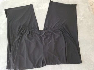 Catherines Womens Pants 24W Wide Leg Slinky Black Comfort Waist Career Basic - Picture 1 of 8
