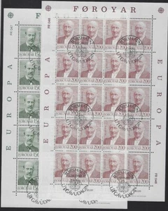 v7044 Faröer/ CEPT 1980 MiNr 53/4 o Ersttasstempel, 2 Kleinbogen - Bild 1 von 1