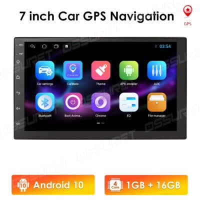7" Android9.1 Car Stereo Radio GPS Navi MP5 Player Double 2Din WiFi Quad Core US - Image 1 of 4