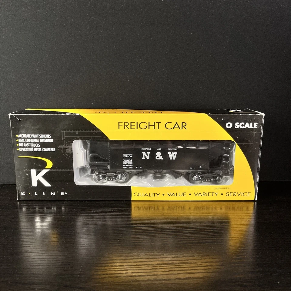 K-LINE – K725-1811 N&W Operating Coal Car with Hopper Coal Load - Image 1 of 4