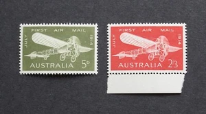 AUSTRALIA - 1964 SCARCE 50th ANNV. OF FIRST AIR MAIL SET UNUSED MINT RR - Picture 1 of 2