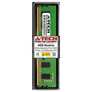 4GB DDR4-2666 DIMM Micron MTA4ATF51264AZ-2G6E1 Equivalent Desktop Memory RAM - Picture 1 of 2
