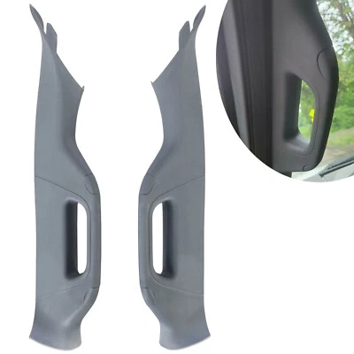 Left + Right A Pillar Handle Trim Grey Gray FOR 2011-2016 Ford F250 F350 F550 - Image 1 of 4