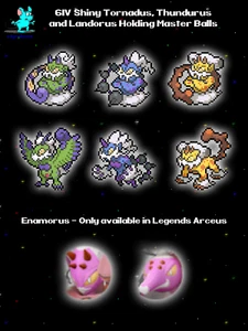 Shiny Tornadus Thundurus Landorus Enamorus Therian forms Pokemon Legends Arceus - Picture 1 of 10