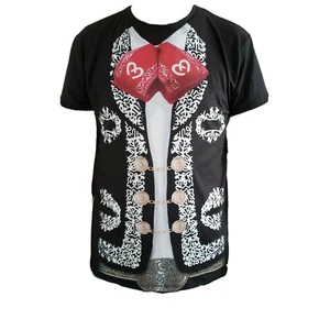 NEW Mexican Men's T-Shirt Mariachi Costume Charro Suit Viva Mexico - Picture 1 of 11