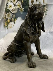 "Figura de perro arrugado Bloodhound Basset Hound escultura 14"" x 18" - Imagen 1 de 11
