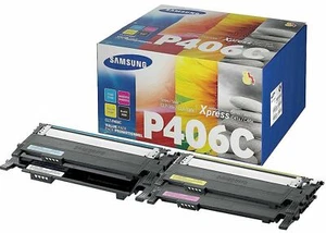 NEW Samsung CLT-P406C Toner Cartridge VALUE PACK Cyan Magenta Yellow Black Print - Picture 1 of 3
