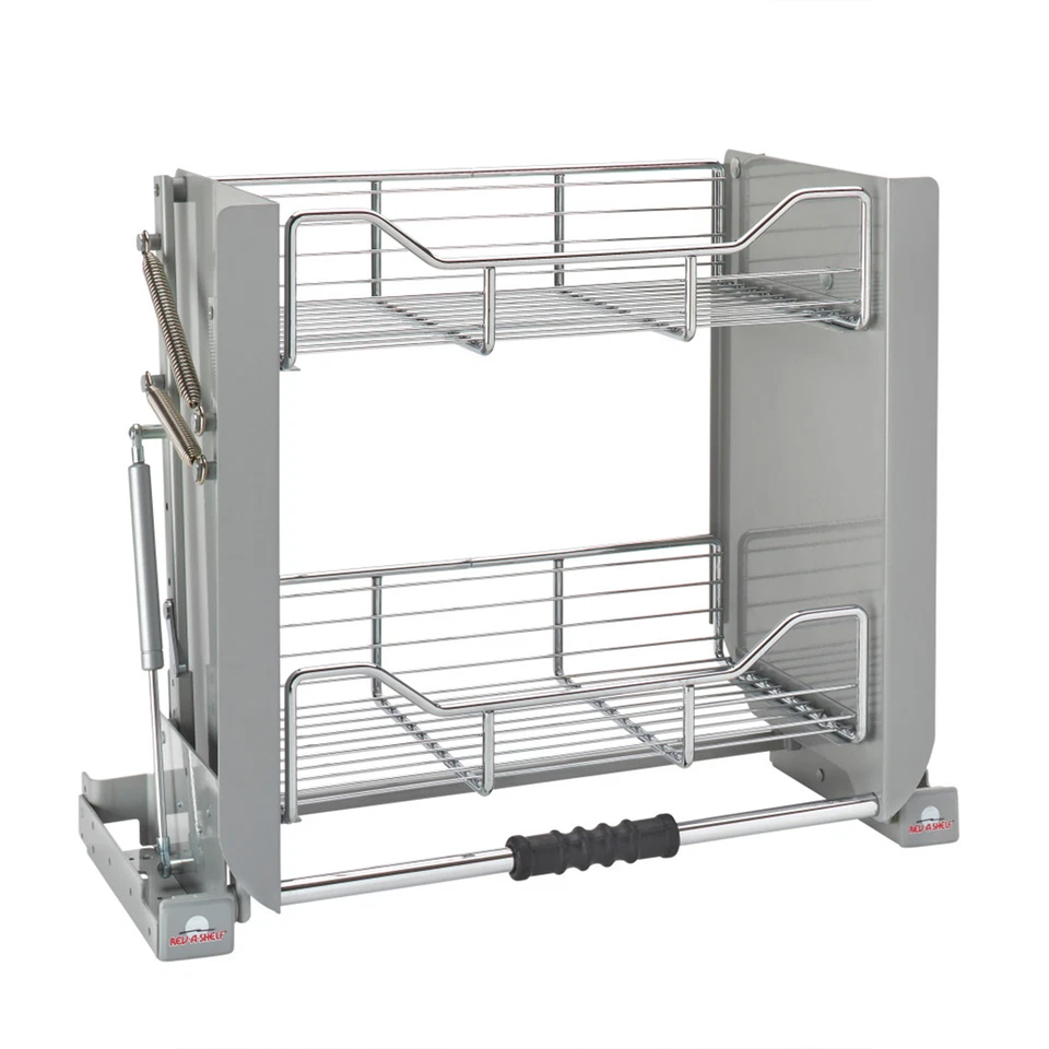 Rev-A-Shelf 24" Kitchen Pulldown Wall Cabinet Shelf System, Chrome, 5PD-24CRN - Image 1 of 4
