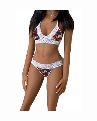 Lencería Kansas City Chiefs Tie-Top, Tanga o Tanga Panty 2 - Tallas XS - LG Foto 1 de 4