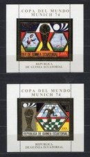 s5168) GUINEA ECUATORIAL 1974 MNH** WC Football -CM Calcio S/S x2 GOLD