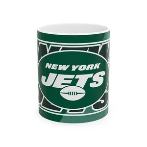 New York Jets Ceramic Mug, NFL Football Team Coffee Cup, Fan Gift Sports - Picture 1 of 9