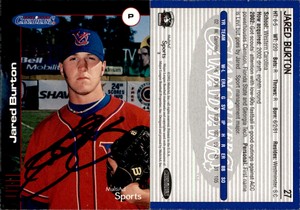 Jared Burton Signed 2002 MultiAd Vancouver Canadians #3 Card Auto