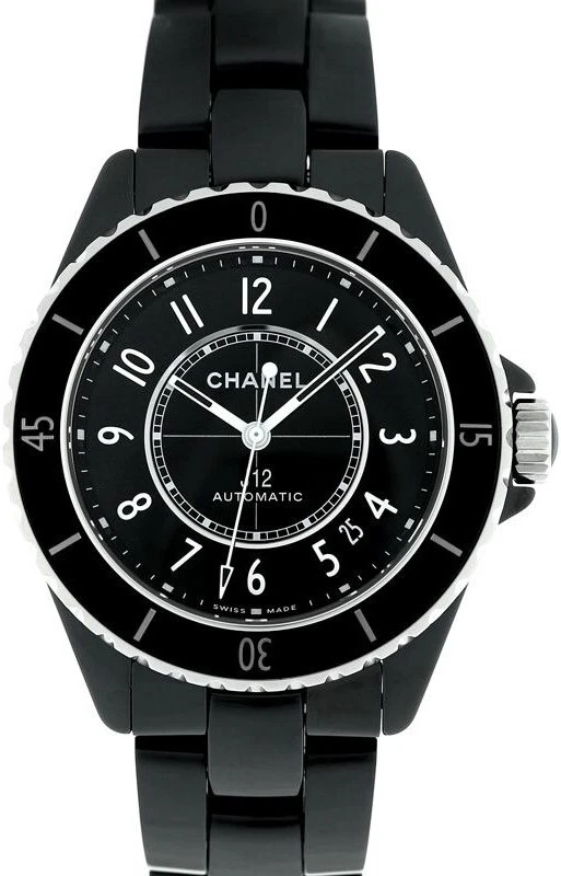 CHANEL J12 Caliber 12.1 Black Ceramic 38mm H5697 Men's Automatic Box #T158
