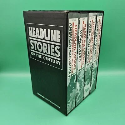 Headline stories of the century VHS Box Set of 4 COMPLETE Excellent Questar VG+ - Image 1 of 4