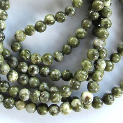 Cuentas de jaspe verde hebras de 4 mm (varias longitudes) semipreciosas Foto 1 de 2