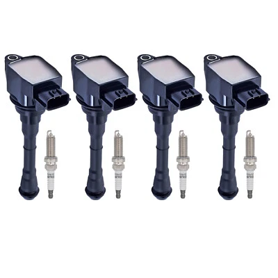 4pcs Ignition Coils & Iridium Spark Plugs for 2011-2017 Nissan Juke 1.6L UF-659 - Image 1 of 4