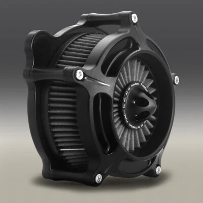 Spike Ops Black Air Intake Filter For Harley Softail FLSTNI FXST Slim FLS 00-15 - Image 1 of 4