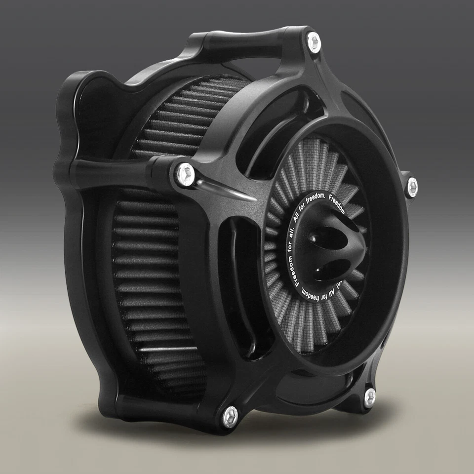 Spike Ops Black Air Intake Filter For Harley Softail FLSTNI FXST Slim FLS 00-15 - Image 1 of 4