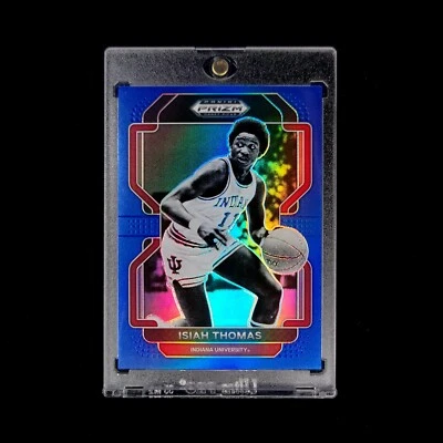 Numbered Blue #/199 Isaiah Thomas 2022 Prizm Draft Picks Hyper Prizm Holo SP #18 - Image 1 of 3